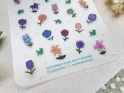 Hybrid Flowers Waterproof Sticker Sheet