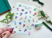 Hybrid Flowers Waterproof Sticker Sheet