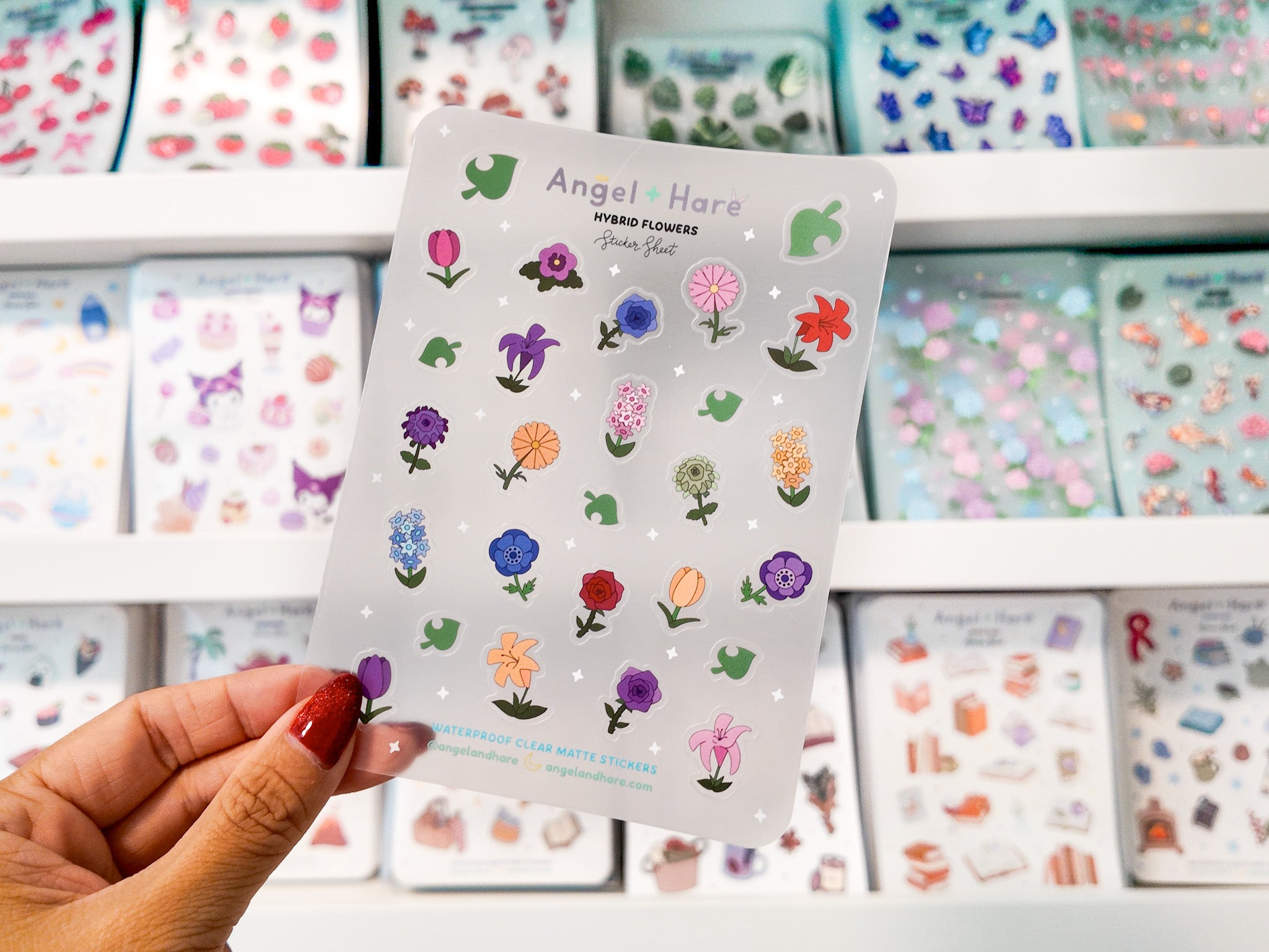 Hybrid Flowers Waterproof Sticker Sheet
