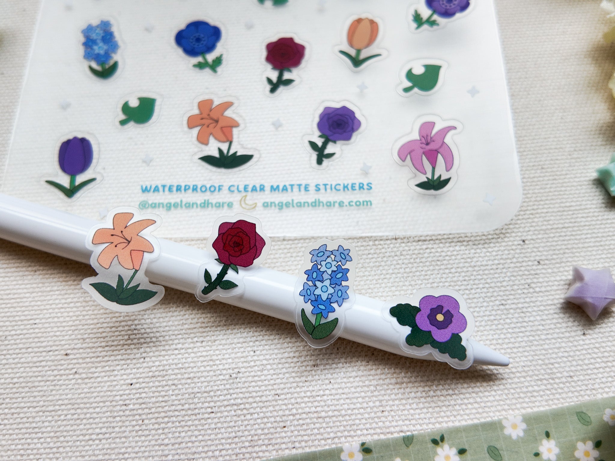 Hybrid Flowers Waterproof Sticker Sheet