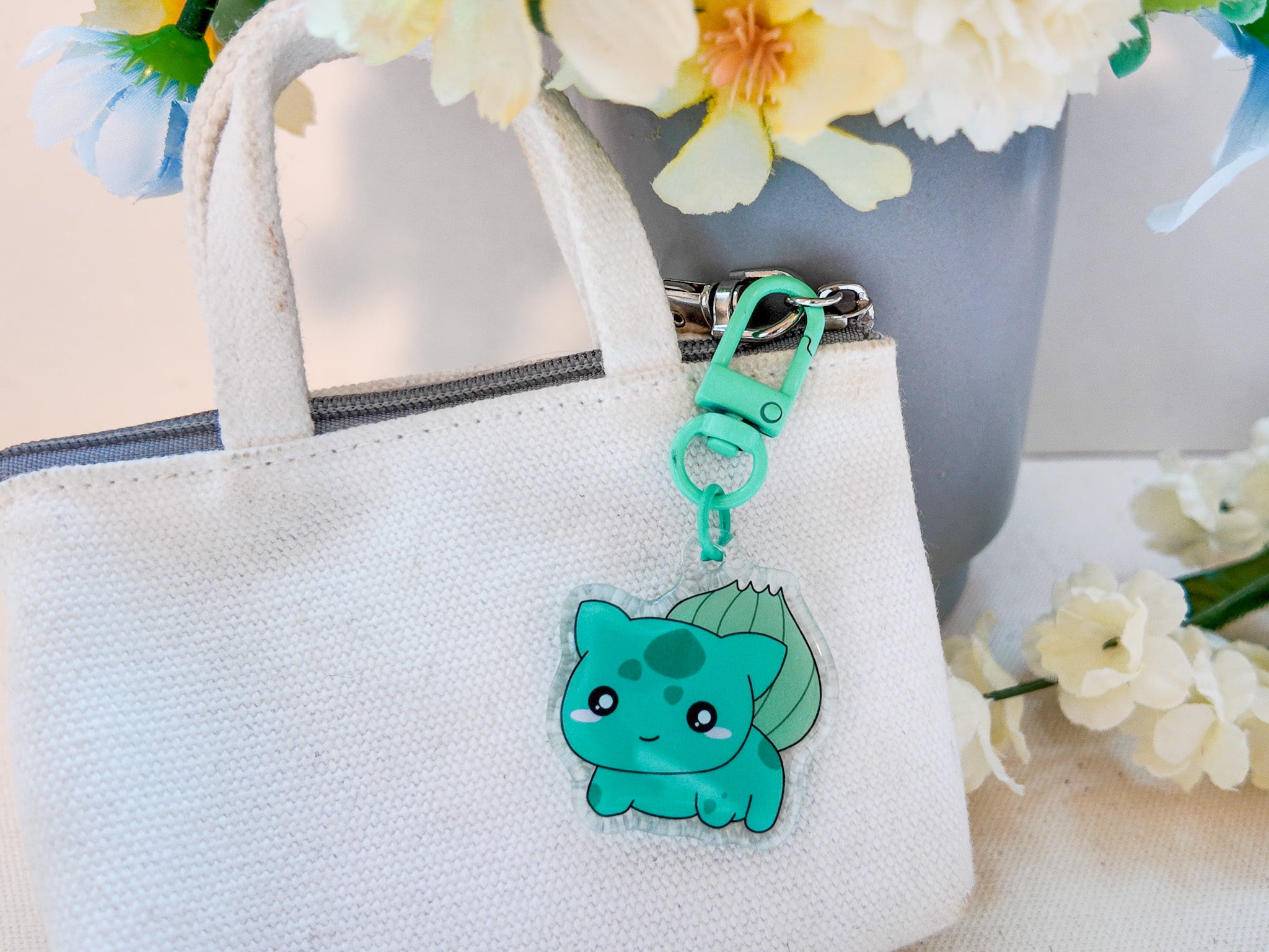 Bulbasaur Key Rings Bulbasaur Key Charm – Angel + Hare