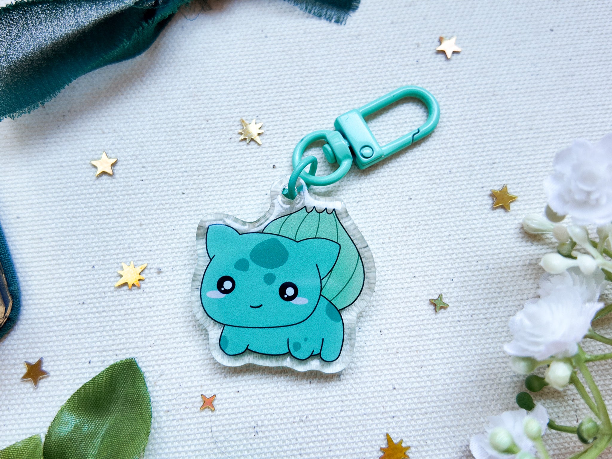 Bulbasaur Key Rings Bulbasaur Key Charm – Angel + Hare