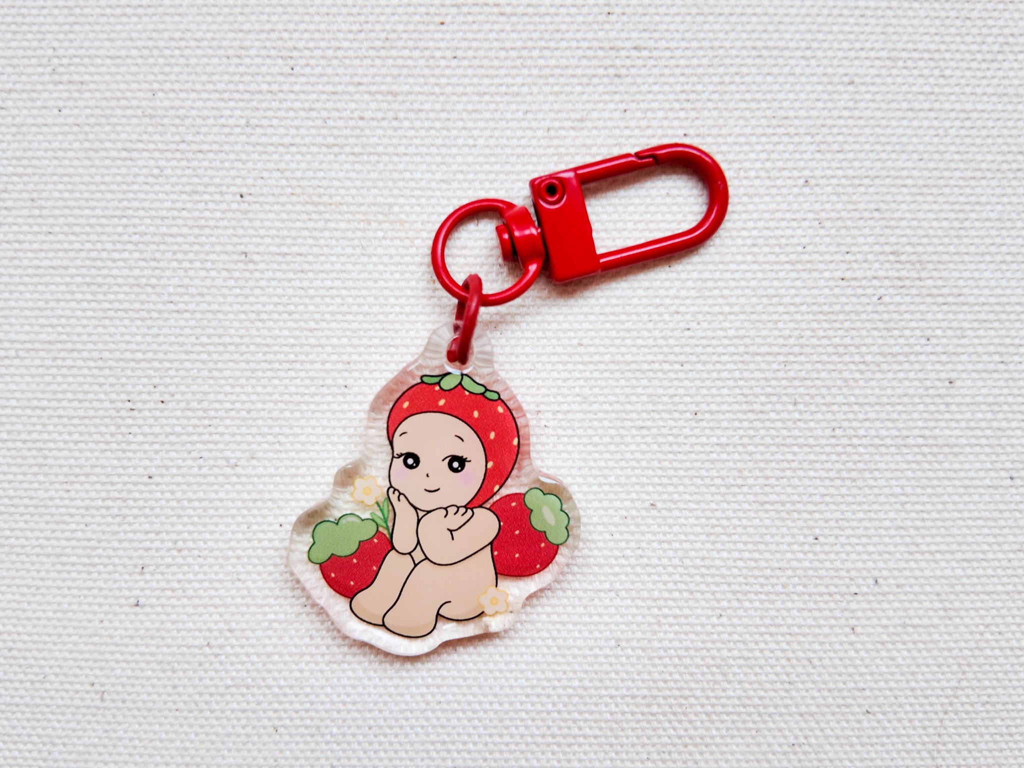 Strawberry Sonny Angel Key Charm