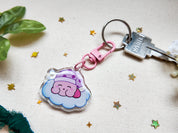 Sleepy Kirby Key Charm