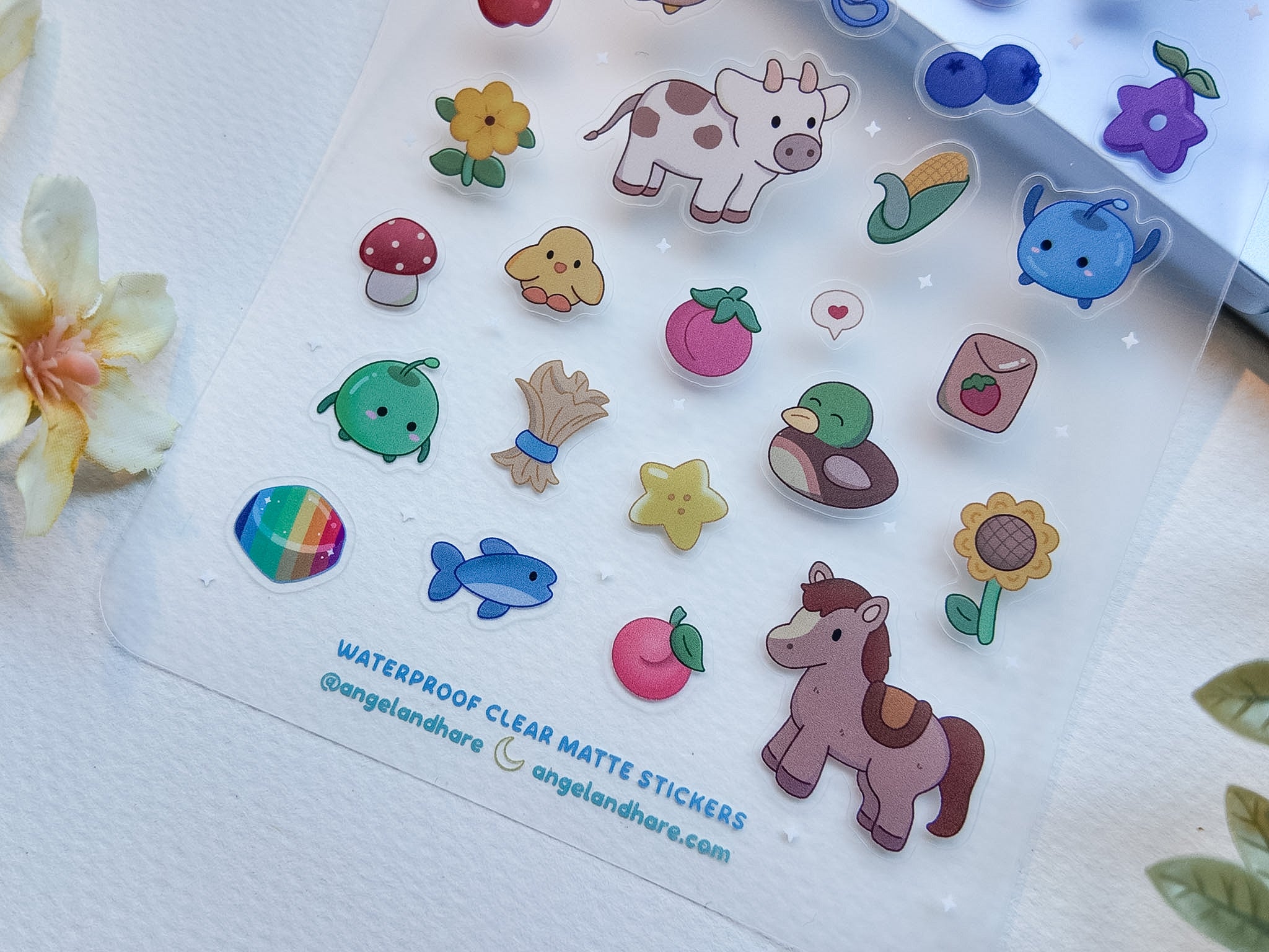 Farm Valley Waterproof Sticker Sheet