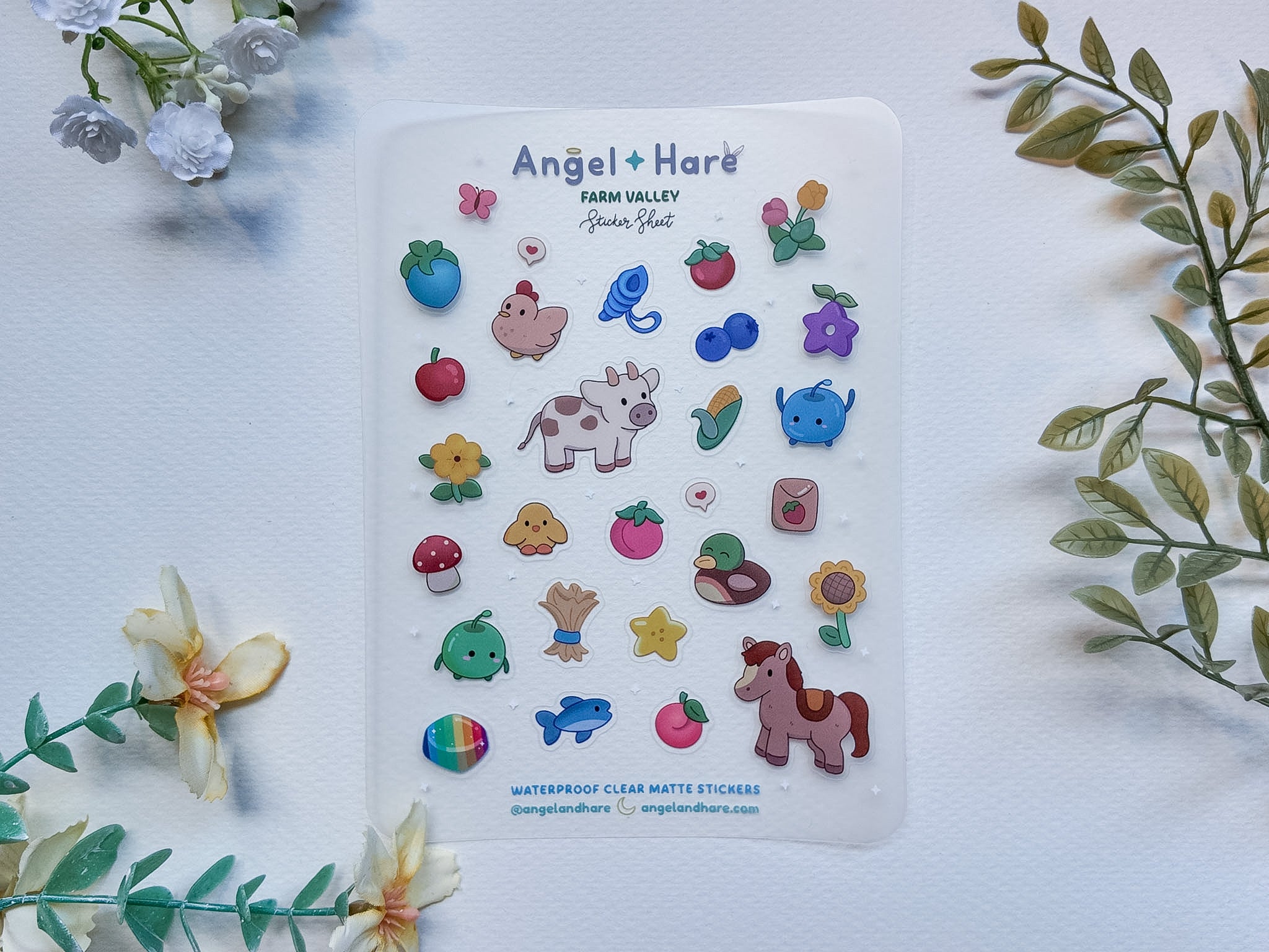 Farm Valley Waterproof Sticker Sheet