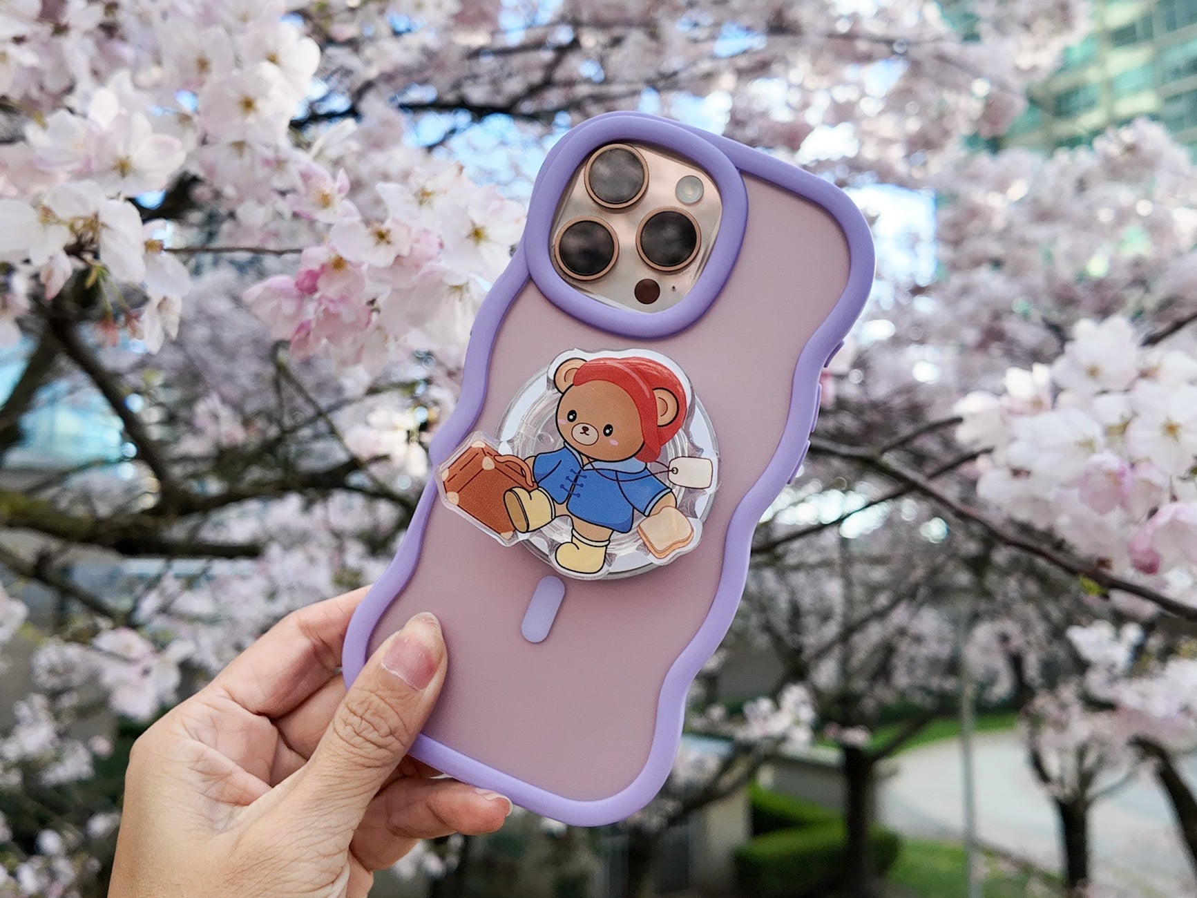 Travel Bear Magnetic Phone Grip – Angel + Hare