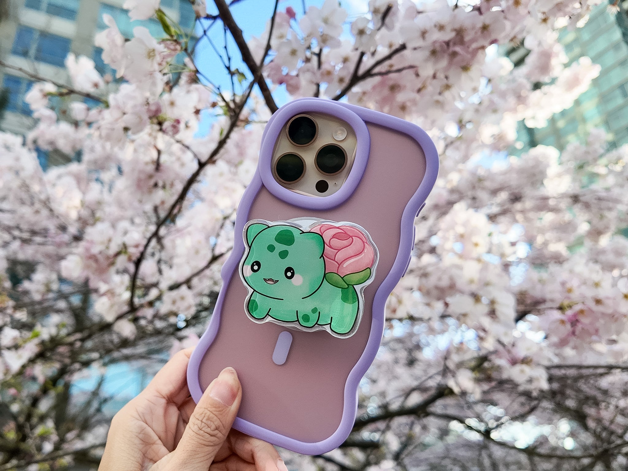 Rose Bulb Magnetic Phone Grip