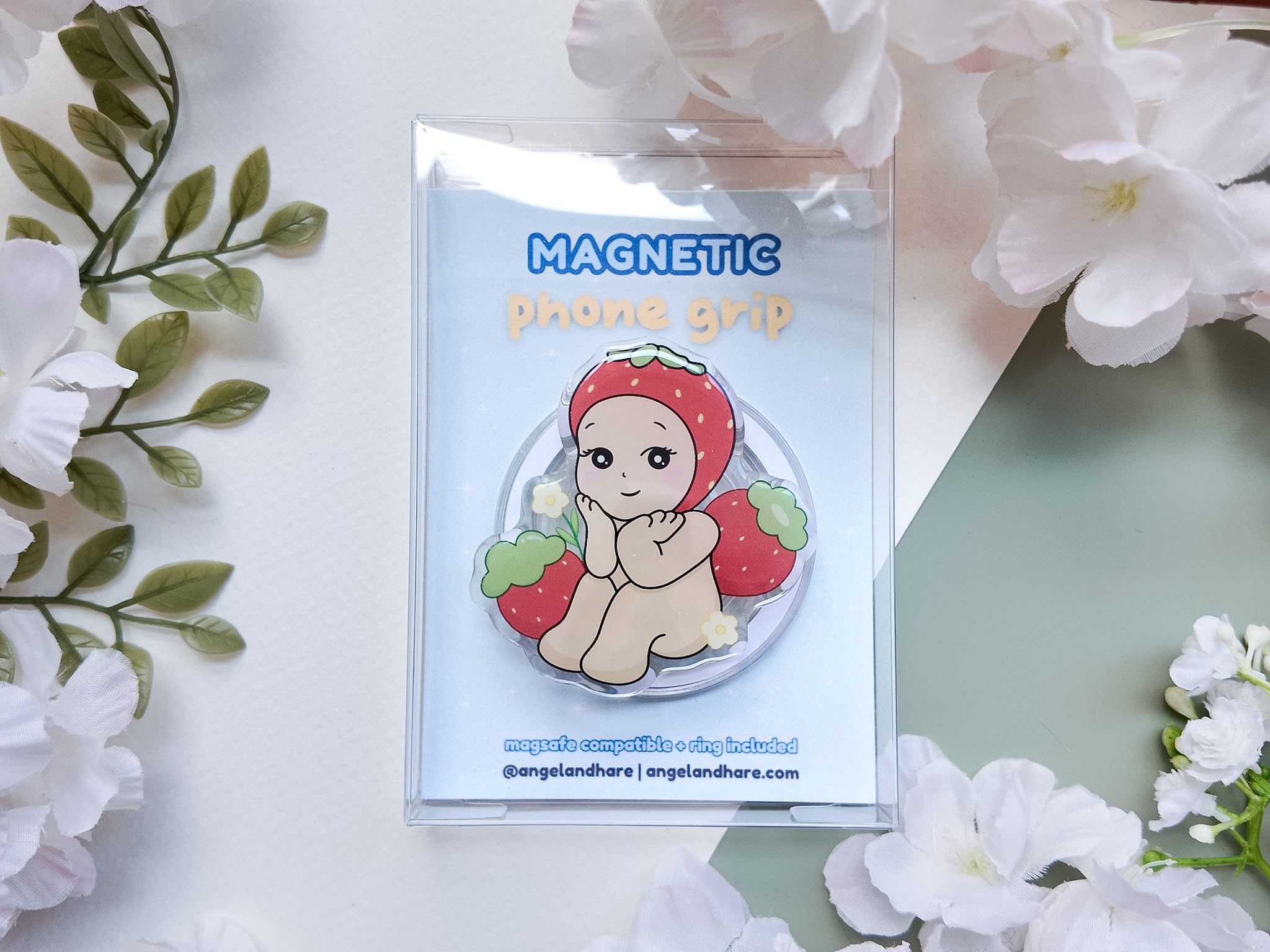 Strawberry Angel Magnetic Phone Grip