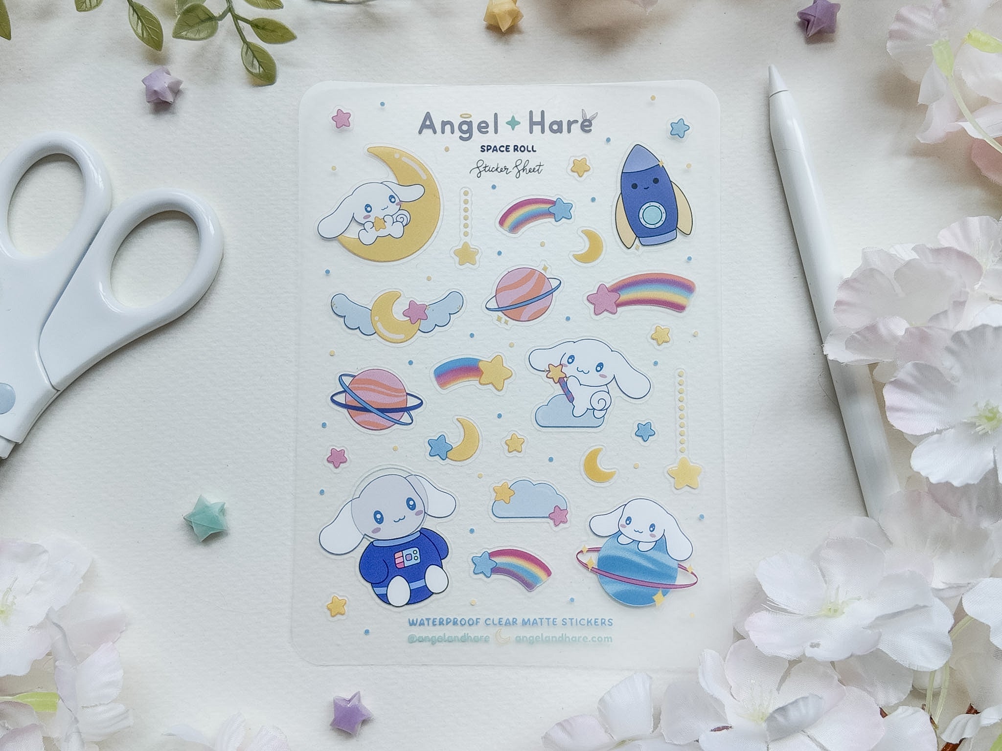 Space Roll Waterproof Sticker Sheet