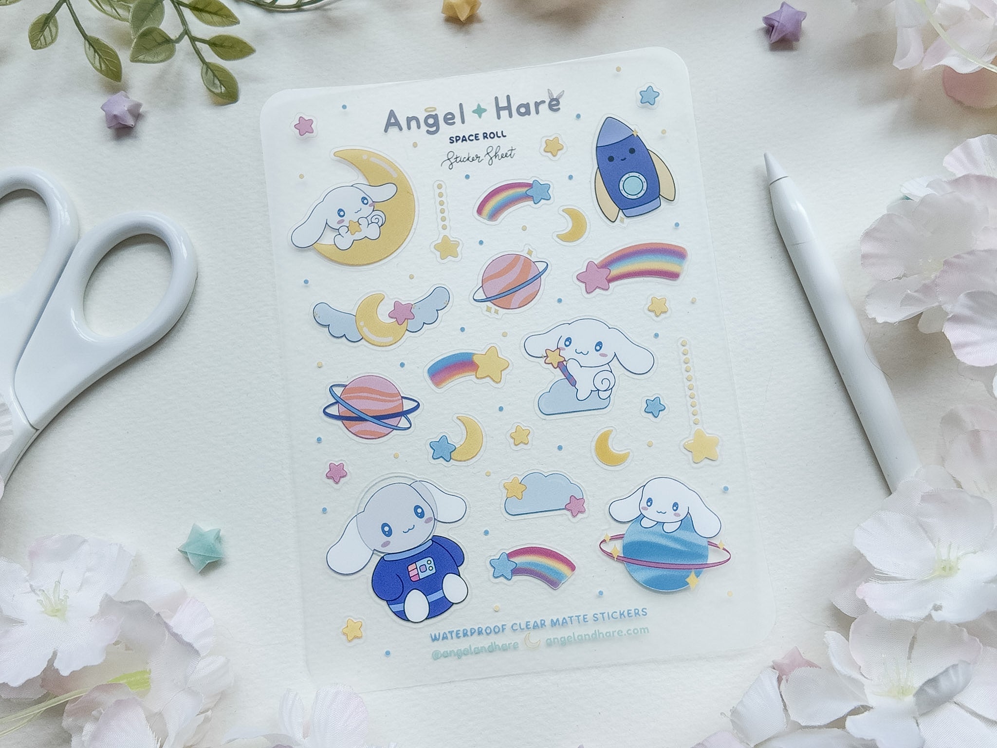 Space Roll Waterproof Sticker Sheet