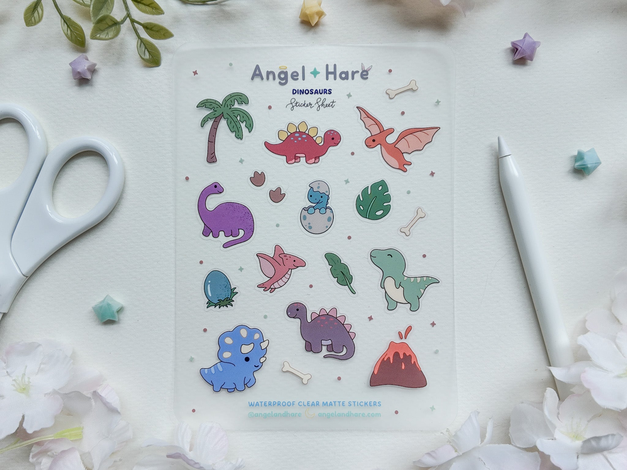 Dino Waterproof Sticker Sheet
