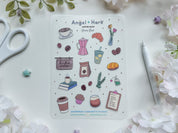 Coffee Shop Waterproof Sticker Sheet