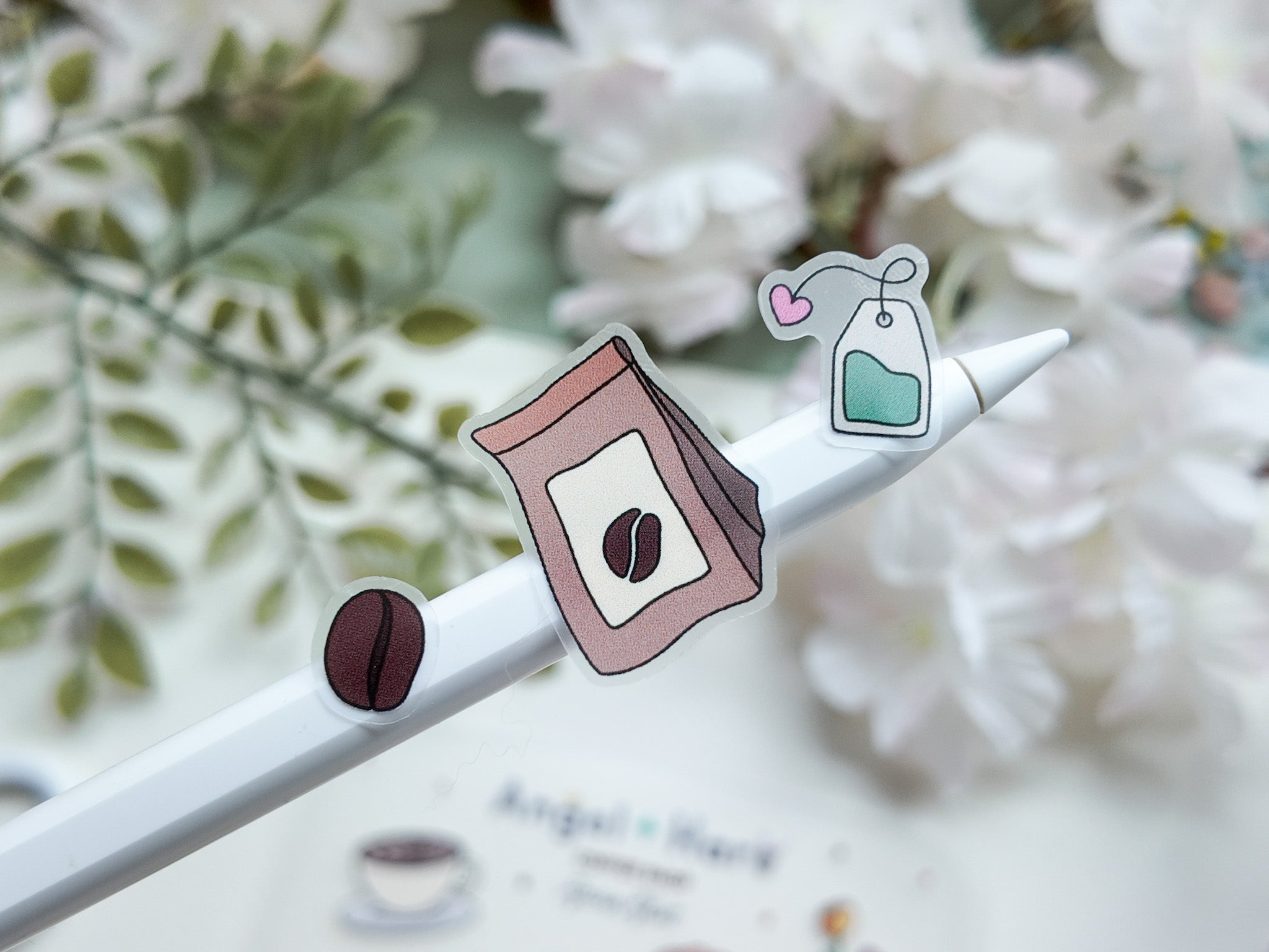 Coffee Shop Waterproof Sticker Sheet