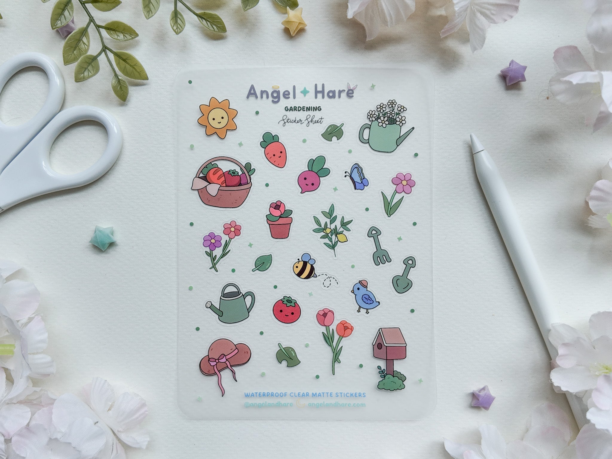 Gardening Waterproof Sticker Sheet