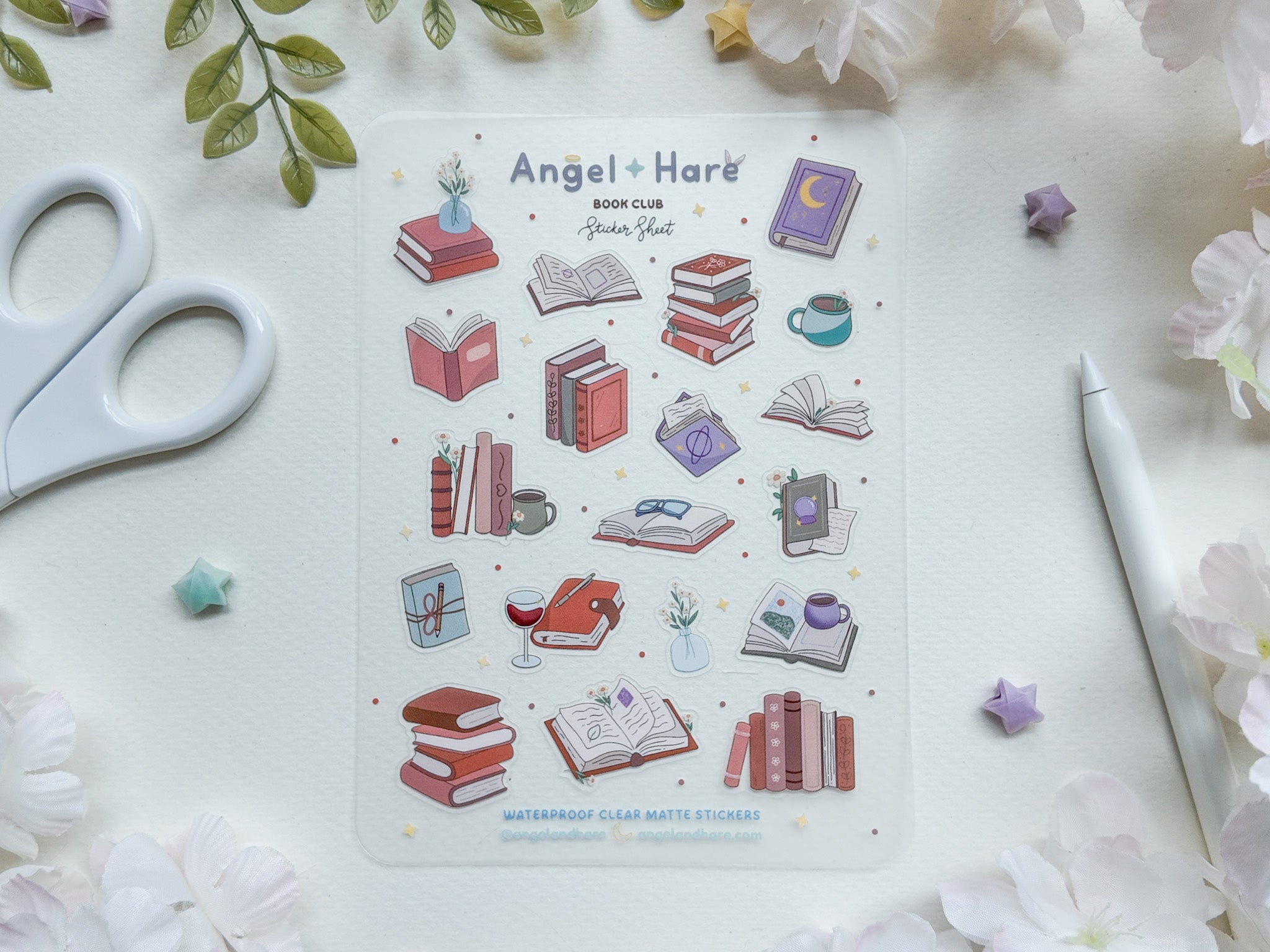 Book Club Waterproof Sticker Sheet