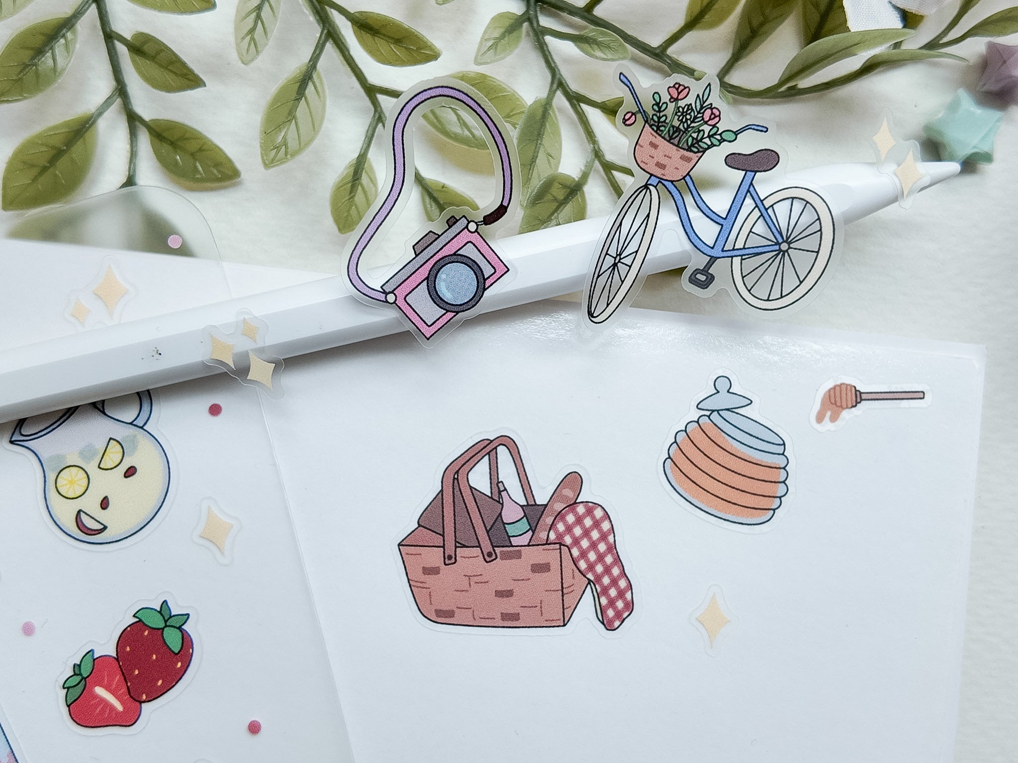 Summer Picnic Waterproof Sticker Sheet