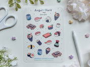 Sushi Waterproof Sticker Sheet