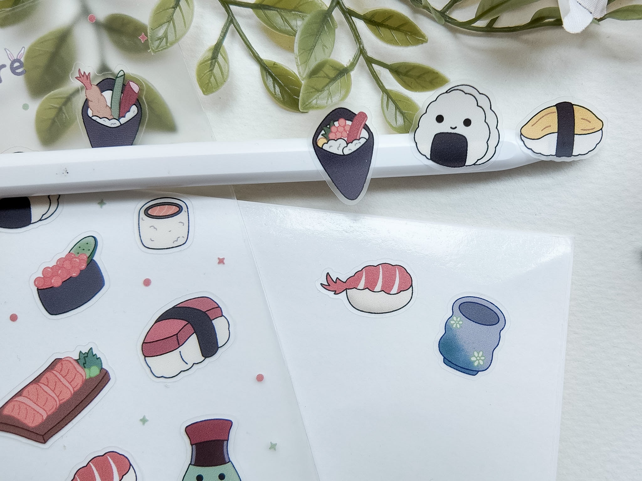 Sushi Waterproof Sticker Sheet