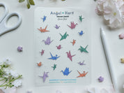 Origami Cranes Waterproof Sticker Sheet