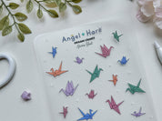 Origami Cranes Waterproof Sticker Sheet