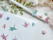 Origami Cranes Waterproof Sticker Sheet