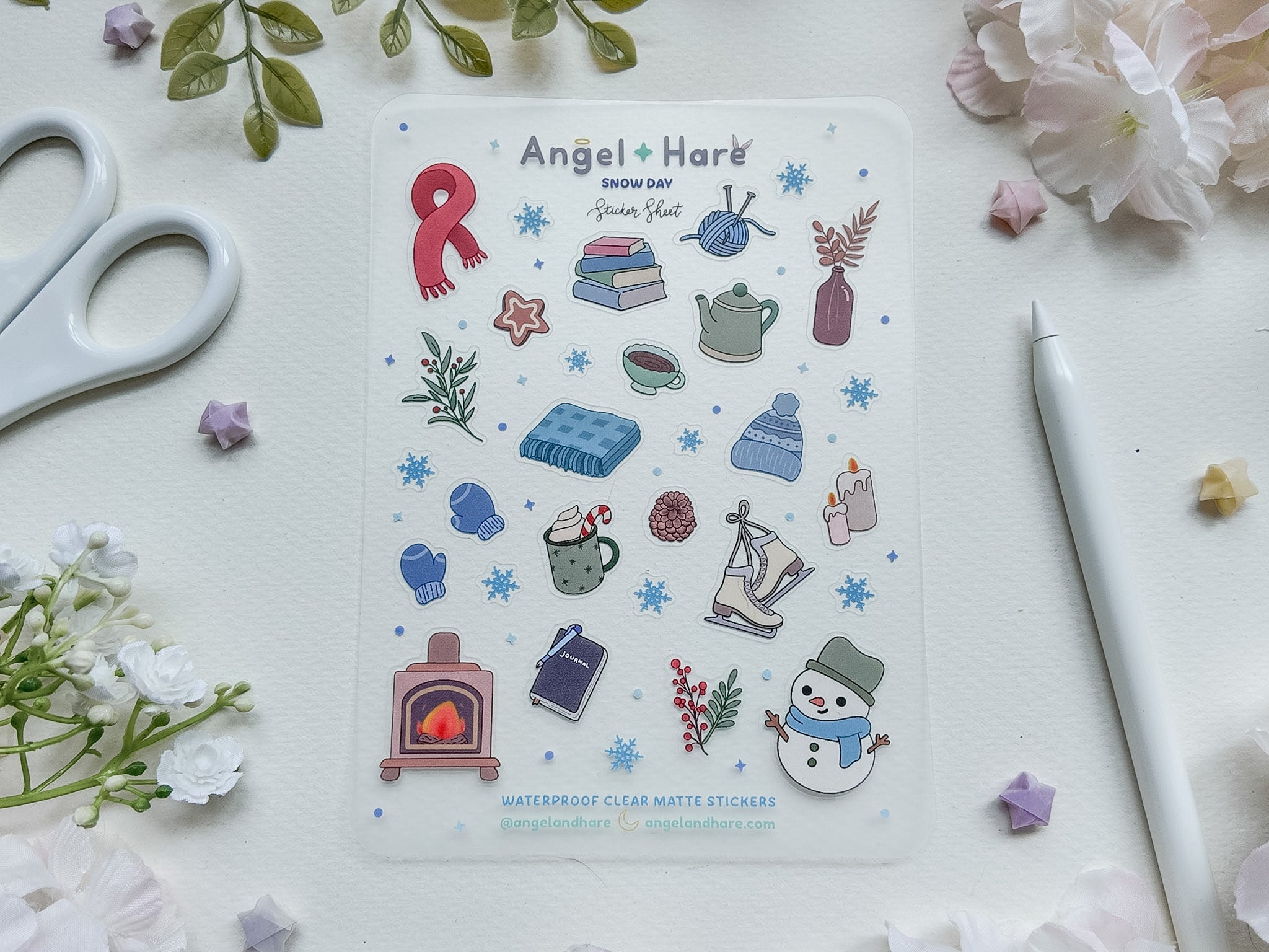 Snow Day Waterproof Sticker Sheet
