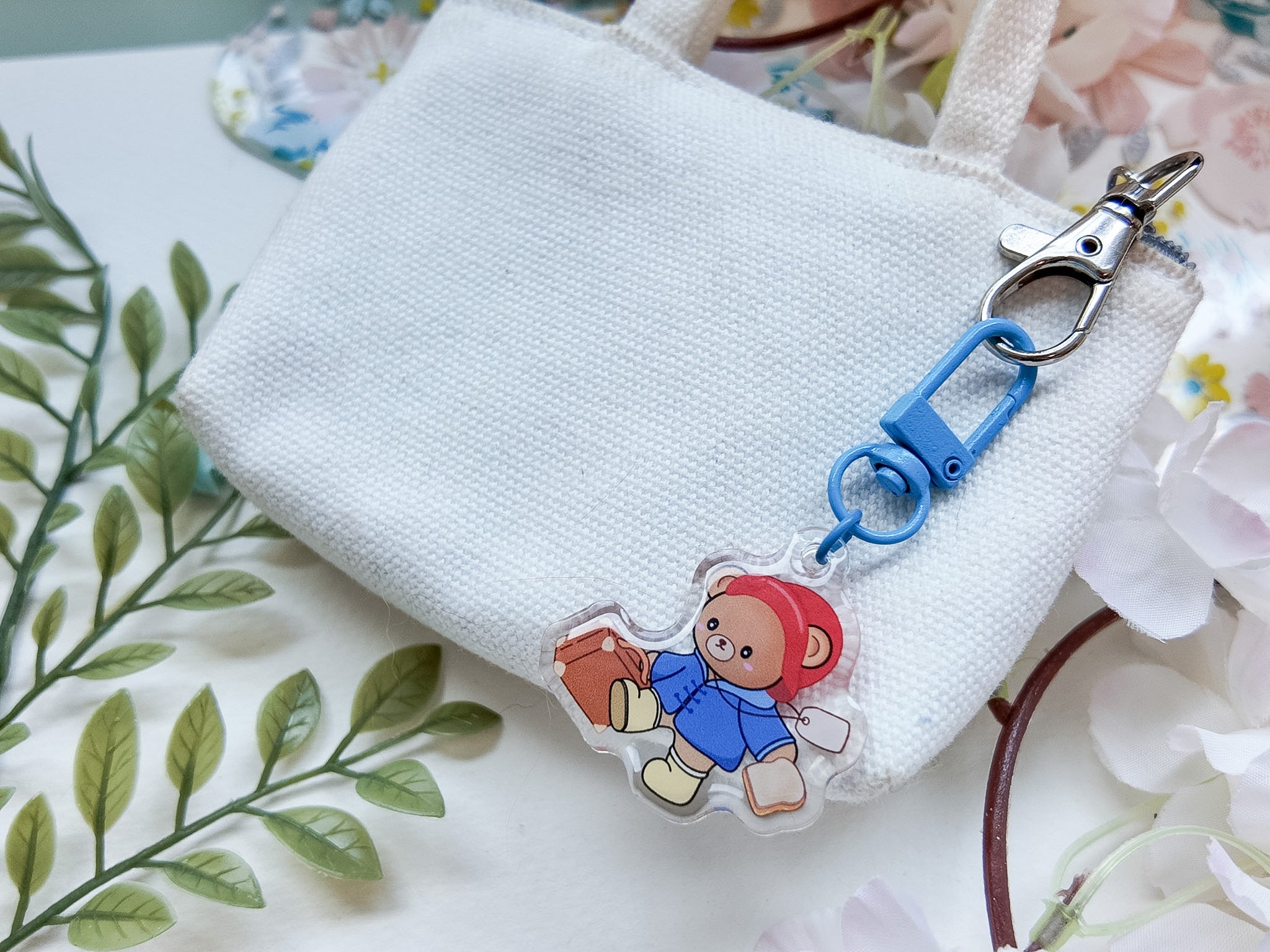 Travel Bear Key Charm