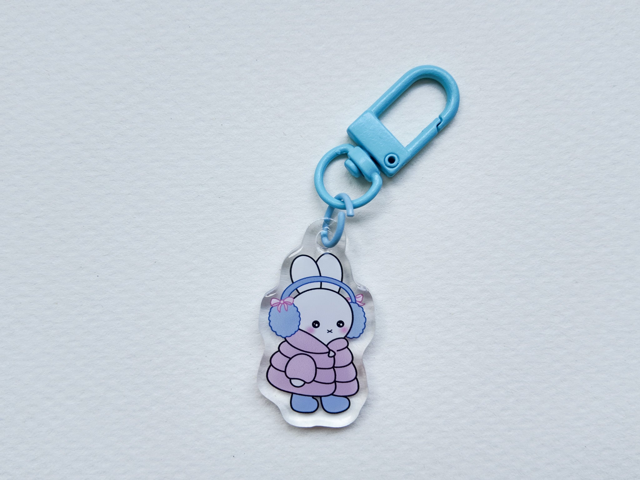 Snow Bunny Key Charm – Angel + Hare