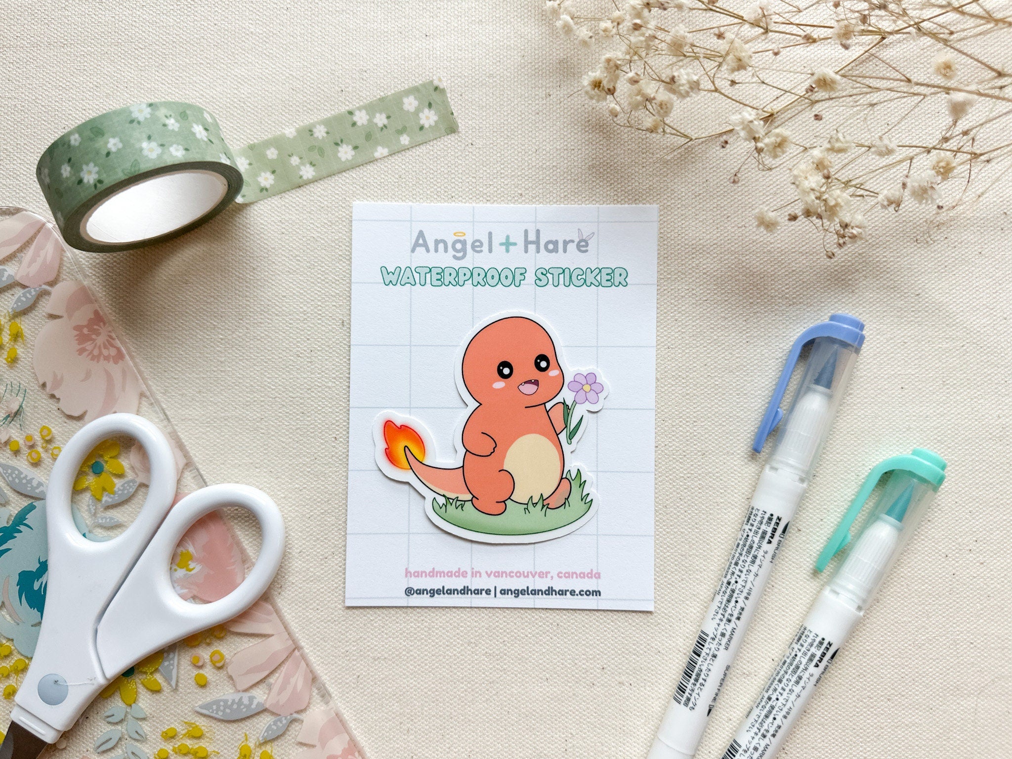 Starter Pack Waterproof Stickers | Japan Anime Vinyl Stickers Set of 4 Poke Pack Starter Bundle Dinosaur Electric Mouse Turtle Drinking Boba