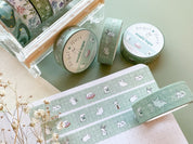 Bunny Adventures Washi Tape | Rabbit Lifestyle Journal Washi Tapes Japanese Cute Animal Kawaii Masking Tape Green Sticker Planner Craft Tape