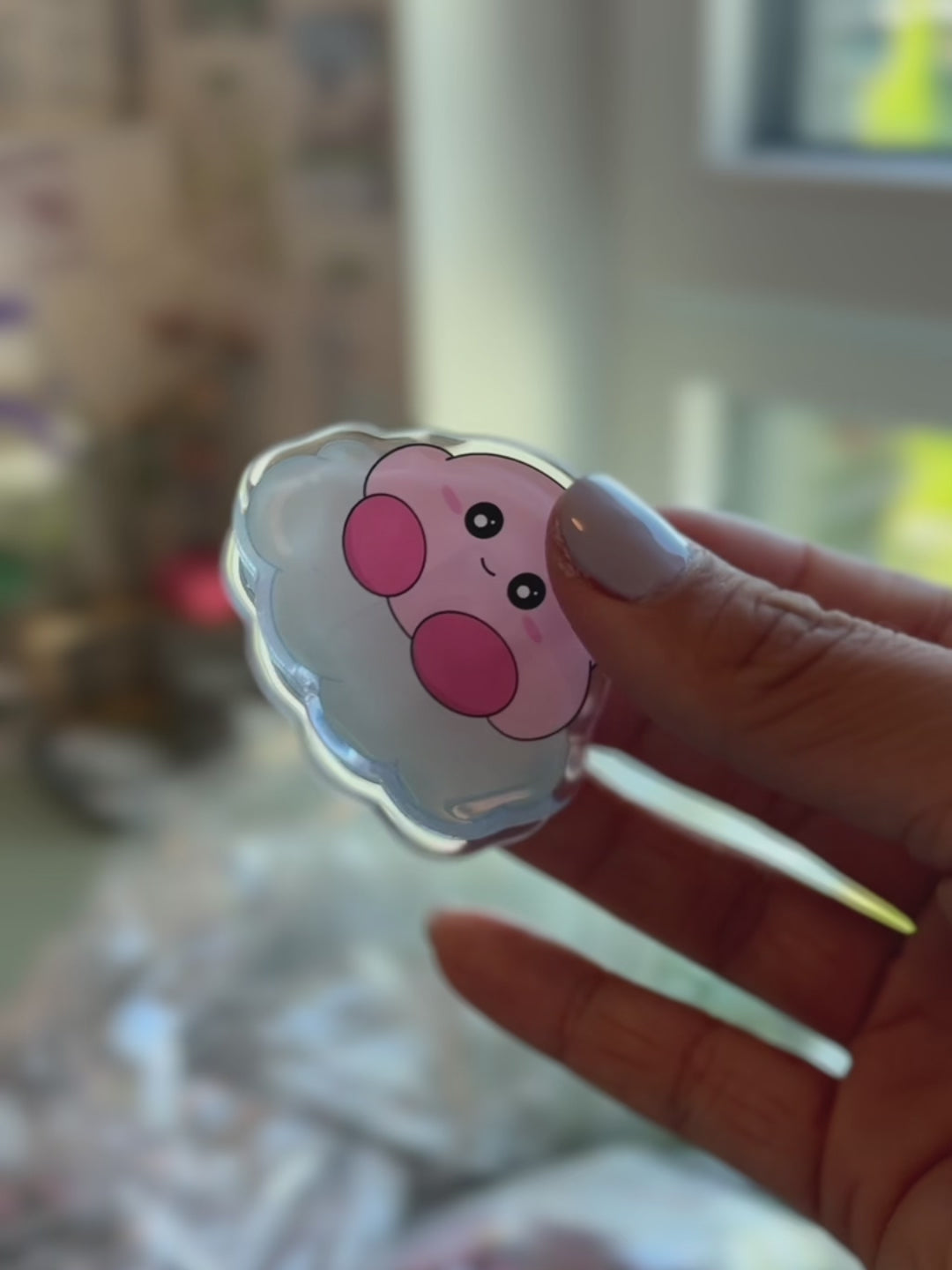 Cloud Kirby Magnet Clip