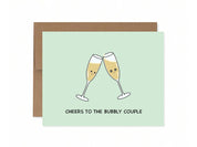 Cheers To The Bubbly Couple | Wedding Card Anniversary Engagement Gift Champagne Toast New Baby Housewarming Celebration | Angel + Hare