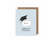 Congrats On Your Scroll | Funny Graduation Card Grad Ceremony Cap High School College University Zoom Virtual Graduation Gift Class of 2022