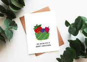 We Wish You A Berry Christmas | Cute Fruit Christmas Card Funny Seasons Greetings Strawberry Blueberry Raspberry Holiday Gift | Angel + Hare