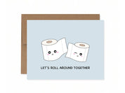 Let's Roll Around Together | Funny Valentine's Card Toilet Paper Naughty Vday Anniversary Cheeky Humour For Husband Wife | Angel + Hare