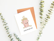 You're The Best Pop | Fathers Day Card Funny Cute For Dad Grandpa Papa Popcorn Movie Night Pun #1 Best Dad Good Pun Card | Angel + Hare