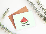 A Melon Thanks | Cute Thank You Card Watermelon Pun Funny Greeting Card For Thanks Card For Boss Employee Teacher Thanks A Million Card