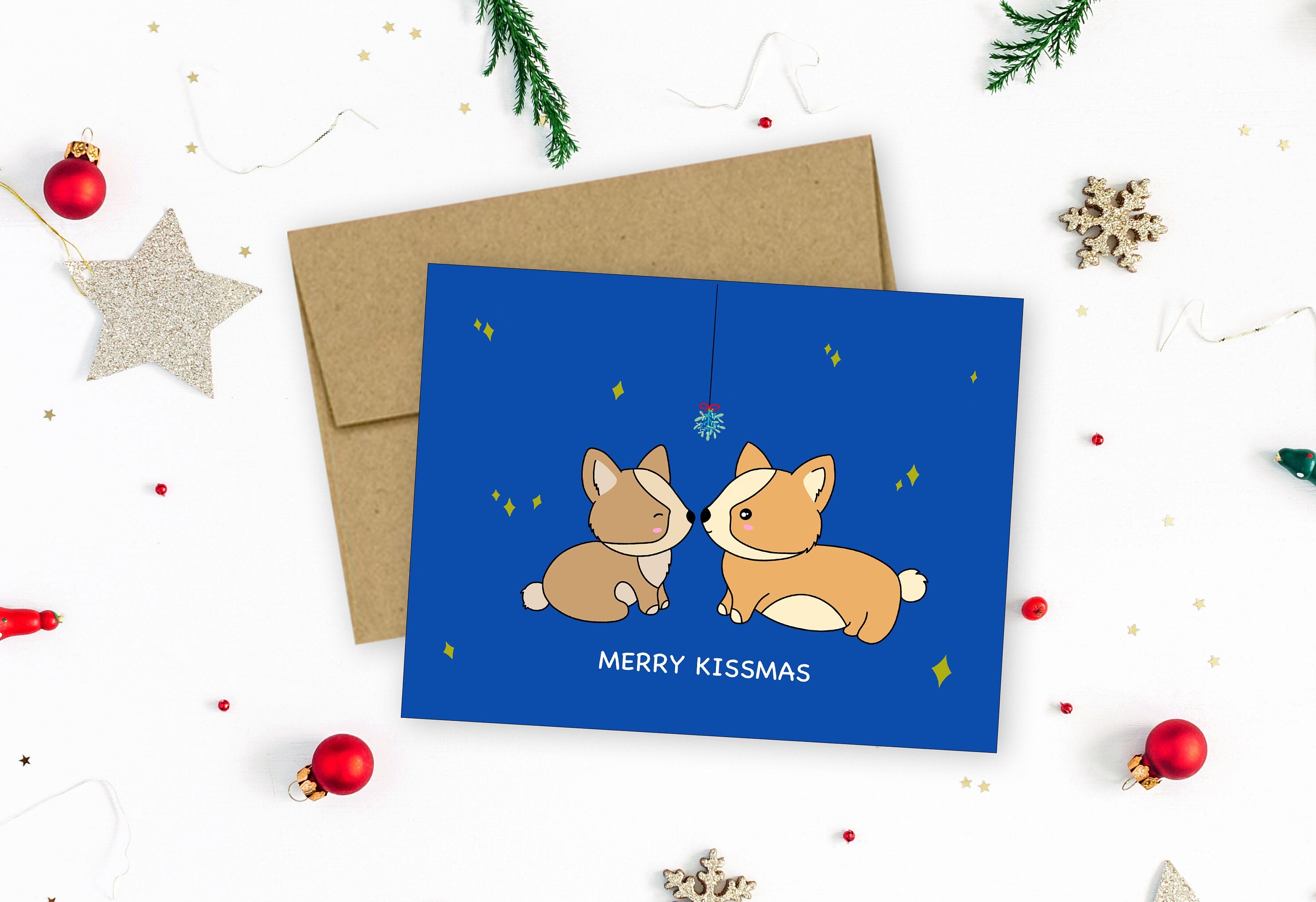 Christmas Cards Boxed Set | Holiday Variety Pack of 5 Cute and Punny Seasonal Greeting Cards Funny Christmas Gift Puns Xmas Cards