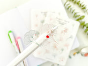 Ginkgo Leaves Sticker Sheet | Clear Frosted Matte Journal Transparent Washi Bujo Planner Deco Stickers Japanese Branch Spring Floral Leaves