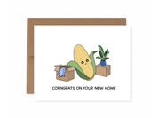 Corngrats On Your New Home | Housewarming Card New Home Moving Day Buy House Apartment Congratulations Funny Corny Greeting Card Cute Corn