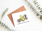 Corngrats On Your New Home | Housewarming Card New Home Moving Day Buy House Apartment Congratulations Funny Corny Greeting Card Cute Corn