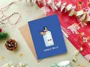 Gingle Bells | Punny Alcohol Christmas Card Gin Drink Jingle Bells Happy Holiday Cards Funny Pun Greeting Card Xmas Gift Christmas Cards