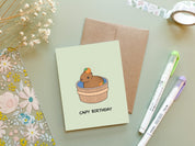 Capy Birthday | Capybara Animal Birthday Card Cute Funny Greeting Card Punny Bday Capybara Gift | Angel + Hare