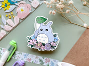 My Neighbour Waterproof Sticker | Cute Flower Anime Animal Floral Nature Outdoor Vinyl Sticker Kawaii Japan Anime Toroto Sticker