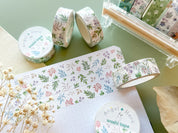Foliage Washi Tape | Botanical Leaves Pretty Journal Washi Tapes Cute Japanese Washi Masking Tape Flower Branches Sticker Tape Planner Deco