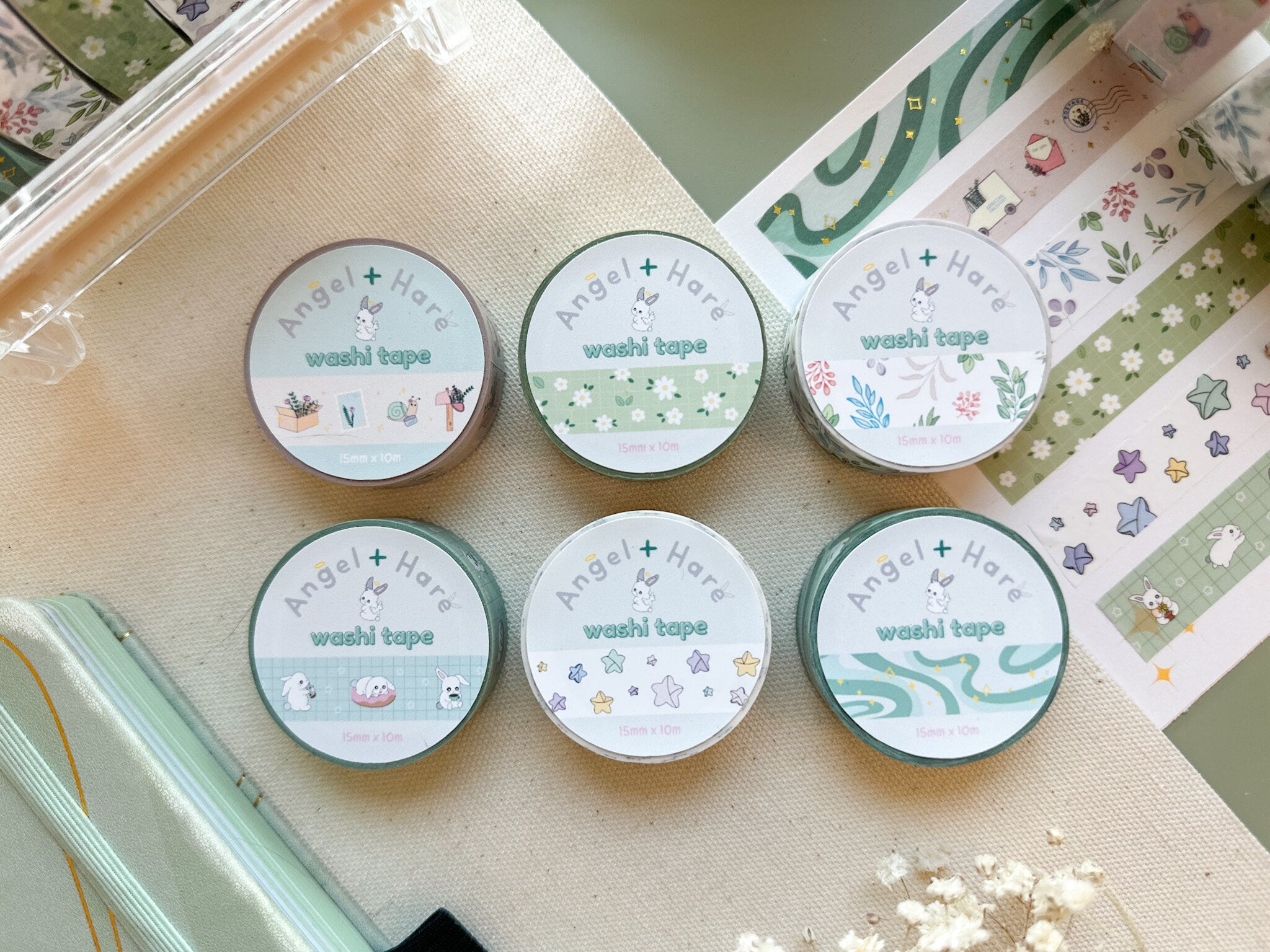 Foliage Washi Tape | Botanical Leaves Pretty Journal Washi Tapes Cute Japanese Washi Masking Tape Flower Branches Sticker Tape Planner Deco