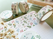 Foliage Washi Tape | Botanical Leaves Pretty Journal Washi Tapes Cute Japanese Washi Masking Tape Flower Branches Sticker Tape Planner Deco