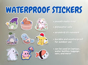 My Neighbour Waterproof Sticker | Cute Flower Anime Animal Floral Nature Outdoor Vinyl Sticker Kawaii Japan Anime Toroto Sticker